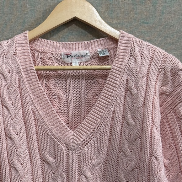 Parker Tennis Sweater Cable Knit Medium - Picture 2 of 6